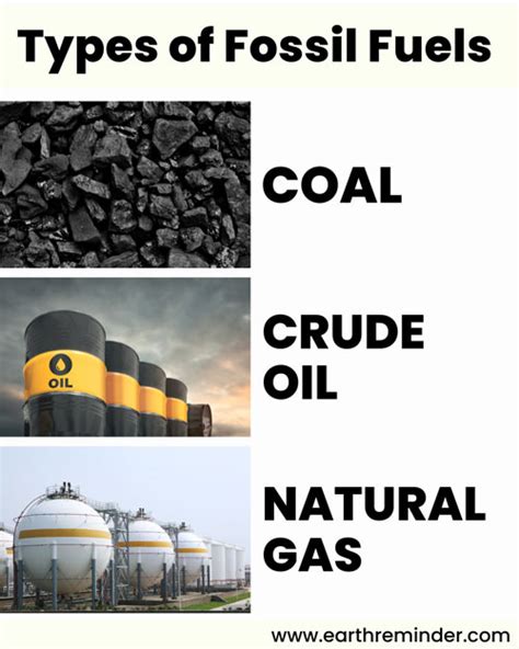 4 types of fossil fuels